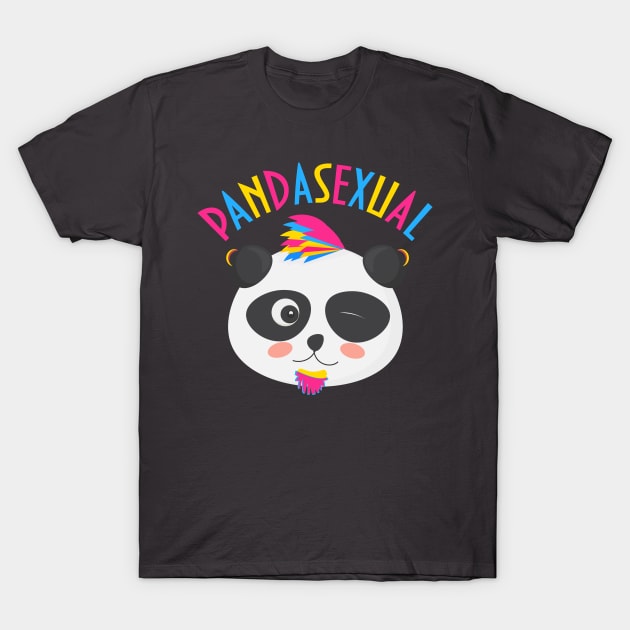 Pansexual Pride Panda T-Shirt by tatadonets